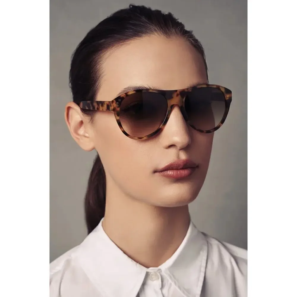 Shauns Wee Earlsferry Sunglasses Leopard / Brown Gradient Lens